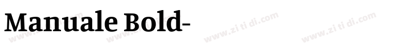 Manuale Bold字体转换